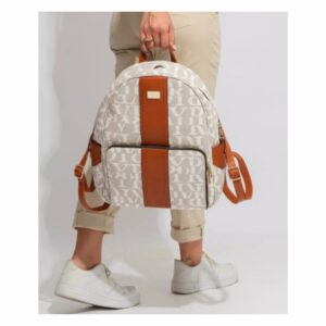 MOCHILA FEMININA BEGE VERYRIO ESPAÇOSA - Imagem 5
