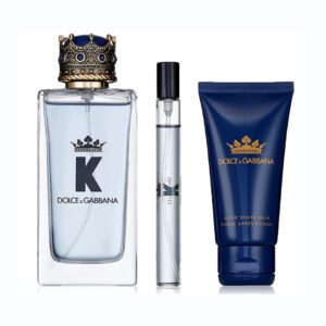 Kit Perfume Masculino K By Dolce & Gabanna Edt 100ml + Gel De Banho 50ml + Perfume De Bolsa 10ml