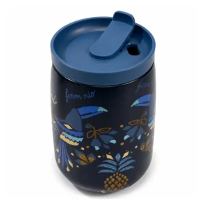 Copo Farm Que sede Lenço Magia Tropical Azul 450 Ml - Imagem 3