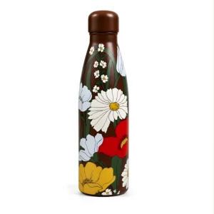 Garrafa Farm Glub Glub Floral Bucolico Marrom 500 ml - Imagem 1